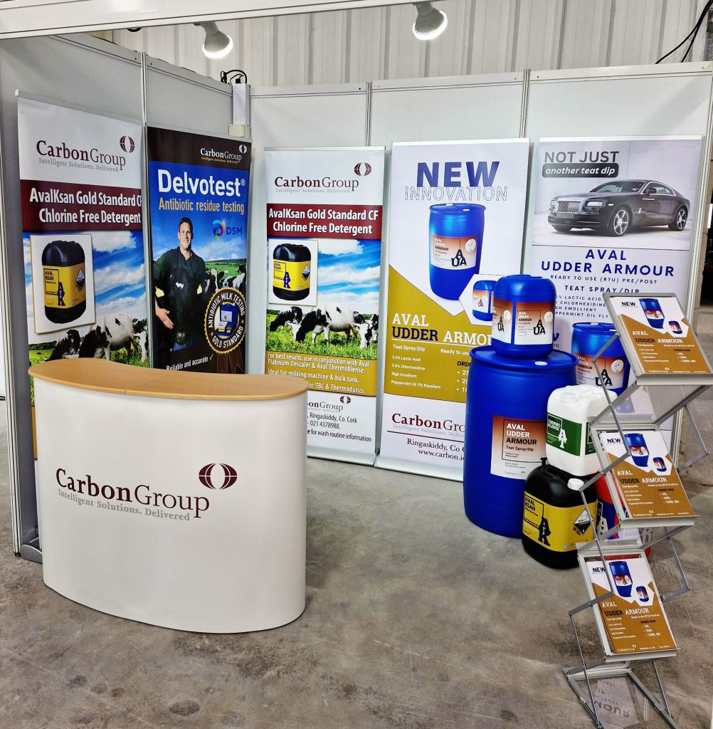 Carbon Group commercial stand at The Axa Natinal Dairy Show in Millstreet - October, 2024