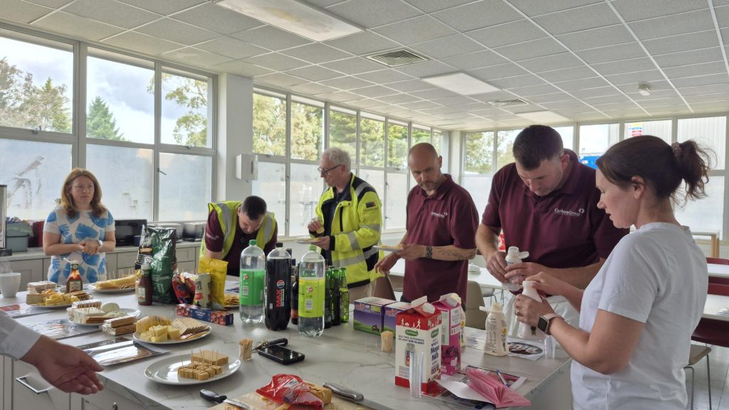 Some of the team at Carbon Group attending an even to mark World Food Safety Day at Carbon Group, Ringaskiddy.
