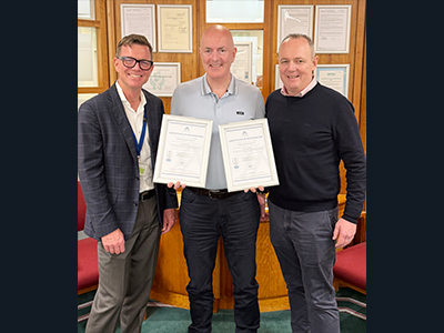 Carbon Chemicals Group Ltd and Shrieve CEO Celebrate Recent ISO Accreditation Achievement